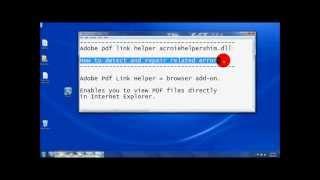Adobe pdf link helper acroiehelpershim.dll Errors Repair