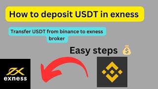 How to deposit in exness from binance account | transfer USDT from binance to exness| forex trading