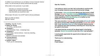 IELTS General Writing Task 1 - Semi-formal letters