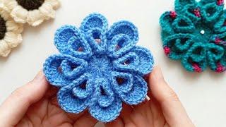 Вяжем прелестный цветок  МК крючком – легко и красиво Crochet the flower with 