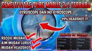 SENSITIVITAS PUBG TERBAIK GYROSCOPE DAN NO GYROSCOPE UNTUK SEMUA HP TECHNO !!! | PUBG MOBILE 3.4