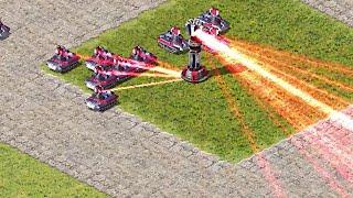 When you charge Prism Towers with the Prism Tank！ -Red Alert2