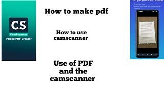 how to make #pdf using  camscanner. . . . . . . . .  .