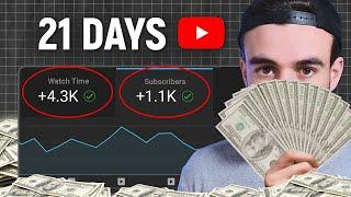 how to get 1k subs & 4k watch hours (in 21 days)