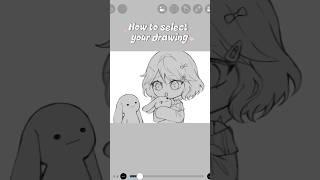 Easy way to select your drawing area ૮꒰˶ᵔ ᵕ ᵔ˶꒱ა #ibispaintx #beginnerarttips #arttutorial