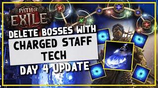 PoE 2 | DELETE EVERY BOSS WITH CHARGED STAFF TECH - Pillar Stat Stacking Gemling Day 4 Update