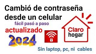 CAMBIO DE CONTRASEÑA WIFI CLARO (actúalizado)2024 #clarovideo  #clarocontodo