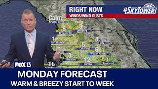 Tampa weather | Warm & breezy start to week