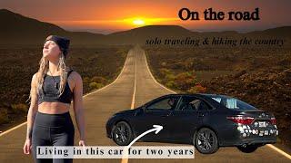 On the road- realistic week living in a car solo traveling