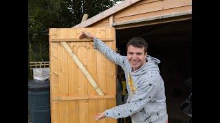 How to fix a dropped shed door (Simple solution)