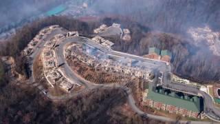 The aftermath of the Gatlinburg wildfires seen from the air