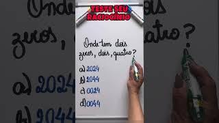 TESTE SEU RACIOCÍNIO #raciociniologico #matematica #aulas