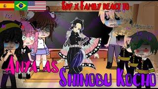 *∞:｡.｡༺༻ˏˋ°Spy x family react to Anya as Shinobu Kocho *∞:｡.｡༺༻ˏˋ°