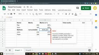 How to remove errors in excel formula & replace with blank value? Remove #VALUE errors