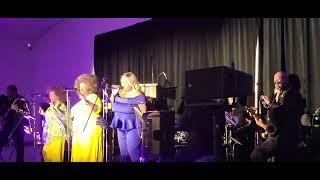 Tia Lydawn sings "Never Knew Love Like This Before", backed by The Brencore All-Star Band at Graces.