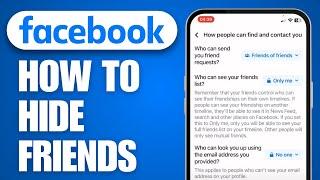 How to Hide Friends on Facebook (2025)