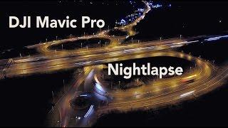 DJI Mavic Pro Timelapse at Night of Traffic on a Freeway