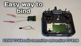 How to bind flysky radio transmitter with FS-iA10B receiver.