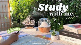 4-HOUR  Study With Me • Rain sounds️ + Lofi bgm • Pomodoro 50-10 • Day200