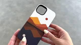 CASELY Opposites Attract | Day & Night Colorblock Mountains iPhone Case Bold + MagSafe Collection