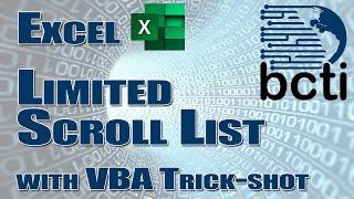 Microsoft Excel - Limited Scroll List (with VBA Trick-shot)