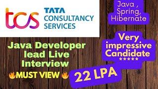 TCS java developer lead interview questions and answers Live SELECTED 