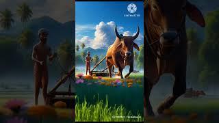 This is beutiful story of a ox and farmer #vairalshort #aivideo #ai #cow #youtubeshorts