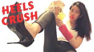 [ASMR] Heels Crush Pacifier, BB Balls, Flowers And Random Stuff |  高跟鞋踩奶嘴、BB彈、花等雜物