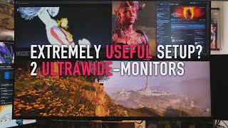 Highly Efficient Monitor Setup: TWO 44" Ultrawides?! Innocn 44C1G 120hz, 2ms - Gaming is Awesome