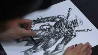 Pat Lee - Drawing Time Lapse
