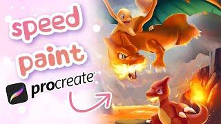 Charizard Family Portrait | Procreate Speedpaint Digital Art Timelapse 