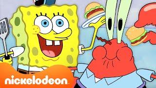 Bob Esponja | 60 MINUTOS en el Crustáceo Cascarudo  | Nickelodeon en Español