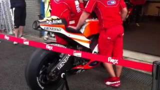 Moto gp Ducati Desmosedici sound of Nicky Hayden at The dutch TT Assen