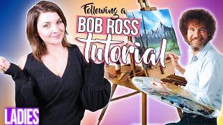 Following A Bob Ross Painting Tutorial