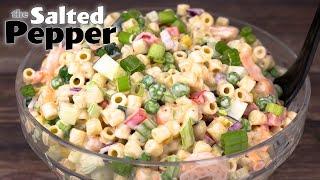 Simple & Easy Pasta Salad with a 3-ingredient dressing!