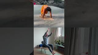 Chair Sun Salutation with @theindianyogaboy #yoga #accessibleyoga