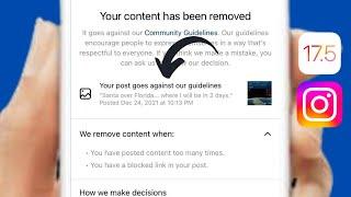 How to Solve Instagram Community Guidelines Problem