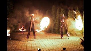 ART-SHOW DISAR:Фаер-шоу на свадьбу/Огненное шоу с ходулистами(Минск)/FIRE SHOW, Led,Pixel,Laser show