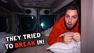 THE SCARIEST VAN CAMPING TRIP EVER! PEOPLE TRIED BREAKING IN! (HORROR)