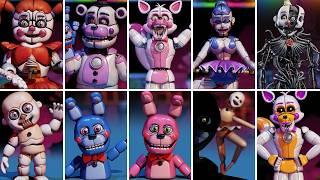 FNAF Sister Location Animatronics Workshop Animations