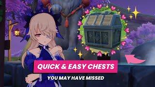 14 EASY & Quick HIDDEN chests to get in few minutes // 2.8 Golden Apple Archipelago  Genshin Impact