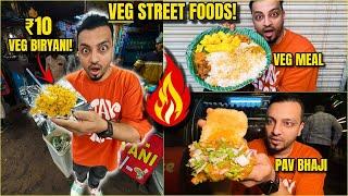 HYDERABADI VEG STREET FOOD - ₹10 ONLY VEG BIRYANI, ZABARDAST VEG MEALS & MUCH MORE!