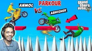 GTA 5 | 99.997% IMPOSSIBLE PARKOUR RACE WITH @AbhishekkzGaming