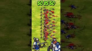 50 Elite Longbowmen vs 50 Elite Berserks (AoE2) #Shorts