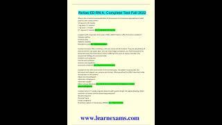 answered Relias ED RN A, Complete Test 2025