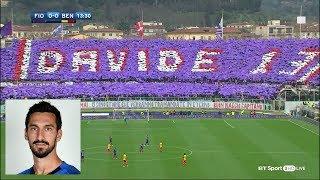 Tribute to Davide Astori by whole stadium at Stadio Artemio Franchi stadium