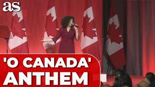 MISS MCLEOD delivers STIRRING performance of CANADIAN NATIONAL ANTHEM at Trudeau’s Farewell event