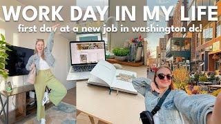 WORK DAY IN MY LIFE  first day at my new 9-5 job, grwm, what's in my work bag | Charlotte Pratt