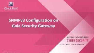 SNMPv3 configuration on Gaia Security Gateway