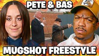 Americans Reacting to PETE & BAS - MUGSHOT FREESTYLE